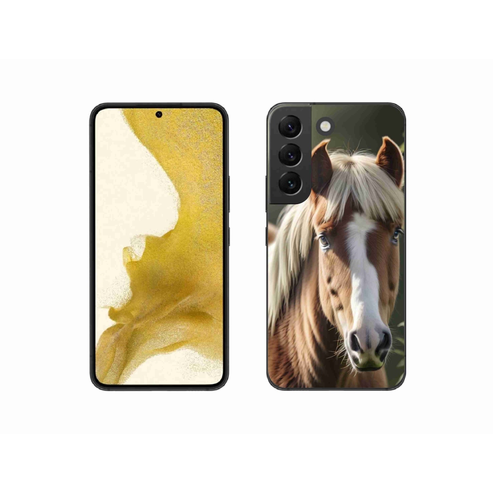 Gélový kryt mmCase na Samsung Galaxy S22 5G - kôň so svetlou hrivou