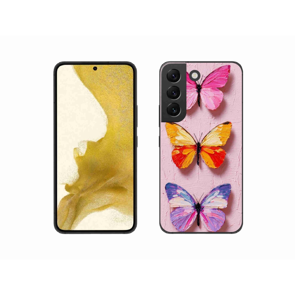 Gélový kryt mmCase na Samsung Galaxy S22 5G - motýlia trojica