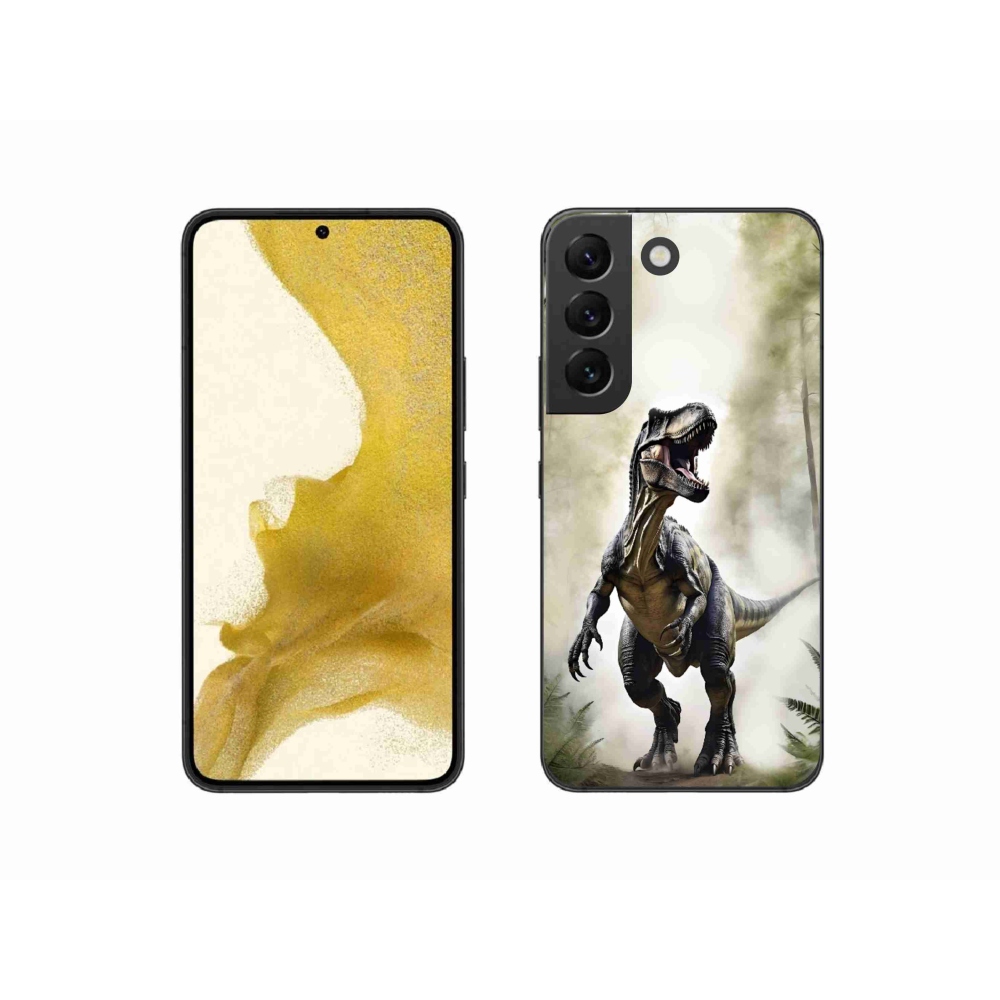 Gélový kryt mmCase na Samsung Galaxy S22 5G - naštvaný T-Rex