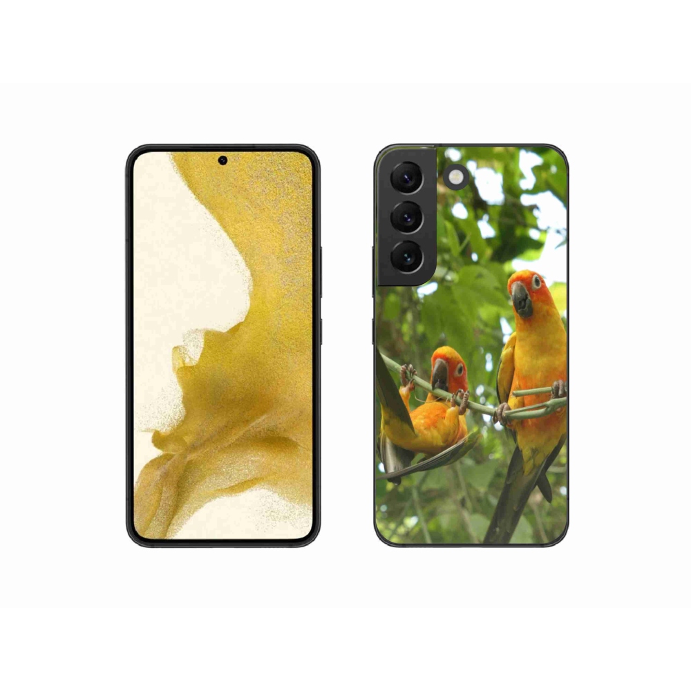 Gélový kryt mmCase na Samsung Galaxy S22 5G - papagáje aratingy