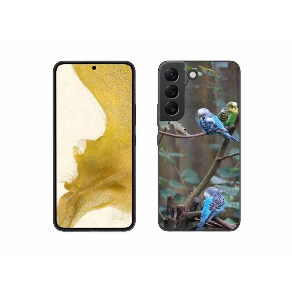 Gélový kryt mmCase na Samsung Galaxy S22 5G - papagáje na vetve