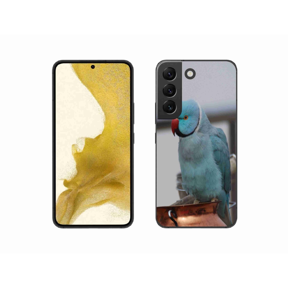 Gélový kryt mmCase na Samsung Galaxy S22 5G - papagáj alexander modrý