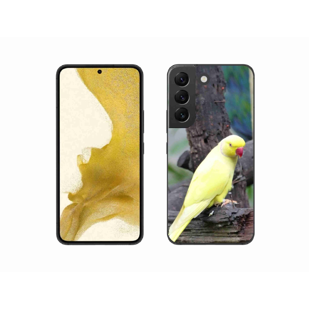Gélový kryt mmCase na Samsung Galaxy S22 5G - papagáj alexander žltý