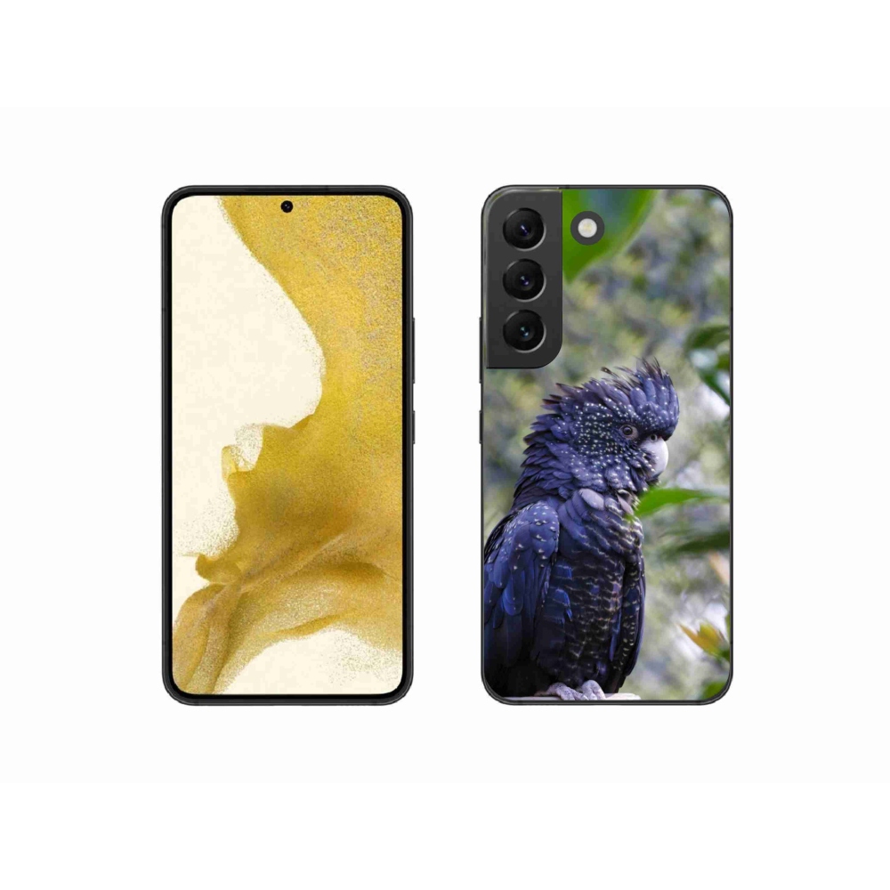Gélový kryt mmCase na Samsung Galaxy S22 5G - papagáj kakadu čierny