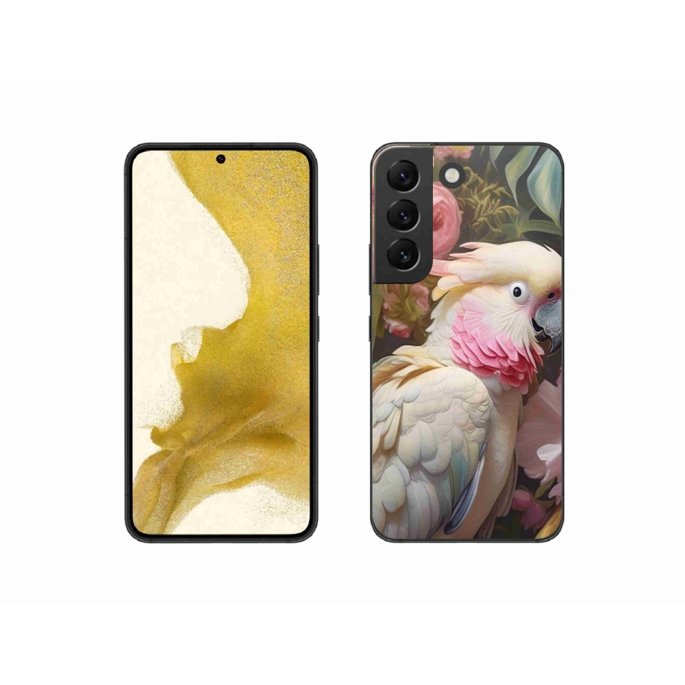 Gélový kryt mmCase na Samsung Galaxy S22 5G - papagáj kakadu ružový 2