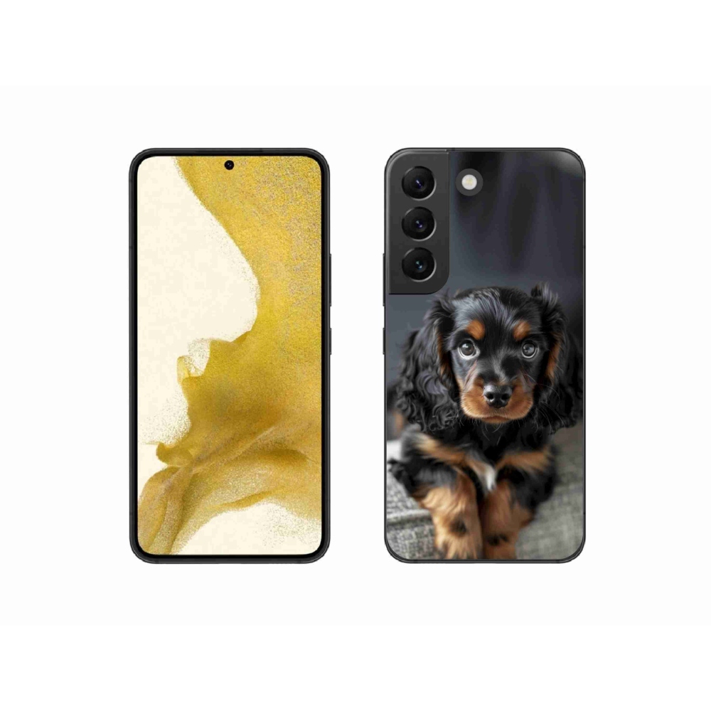 Gélový kryt mmCase na Samsung Galaxy S22 5G - roztomilý dlhosrstý jazvečík