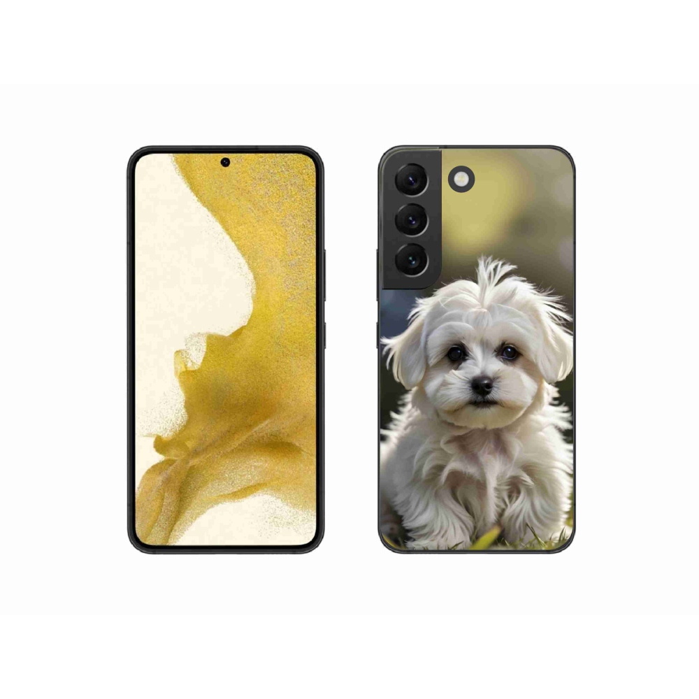 Gélový kryt mmCase na Samsung Galaxy S22 5G - roztomilý maltézsky psík