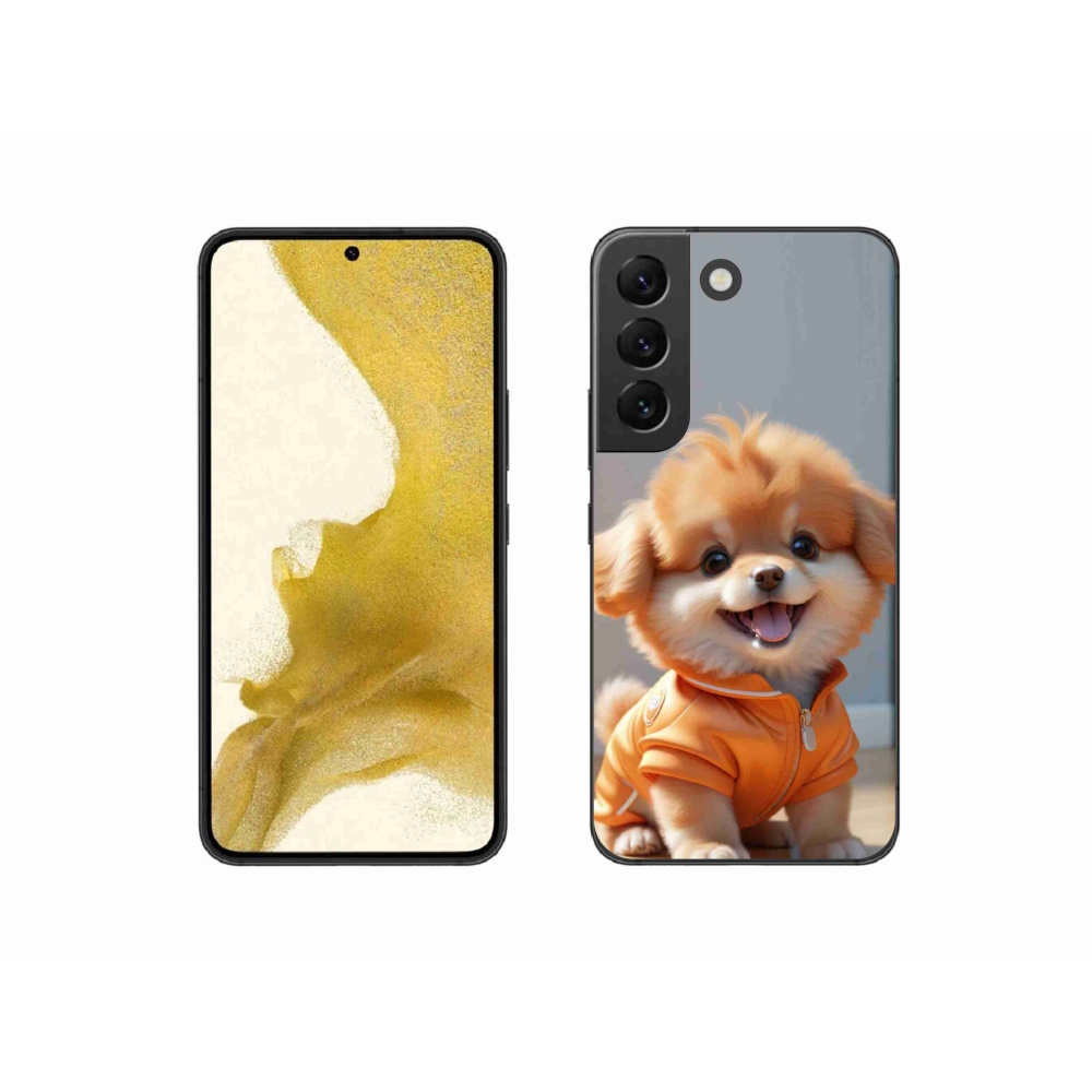 Gélový kryt mmCase na Samsung Galaxy S22 5G - roztomilý pomeranian v mikine