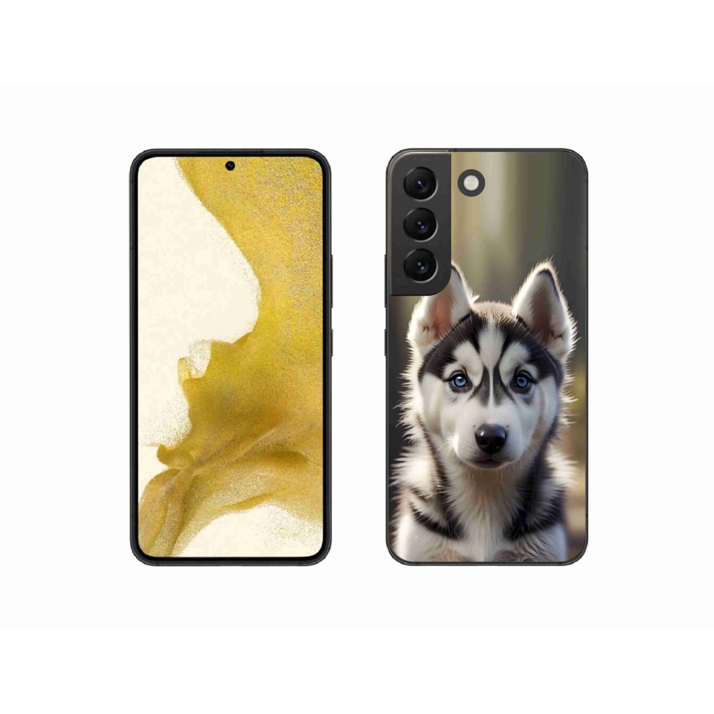 Gélový kryt mmCase na Samsung Galaxy S22 5G - roztomilý sibírsky husky