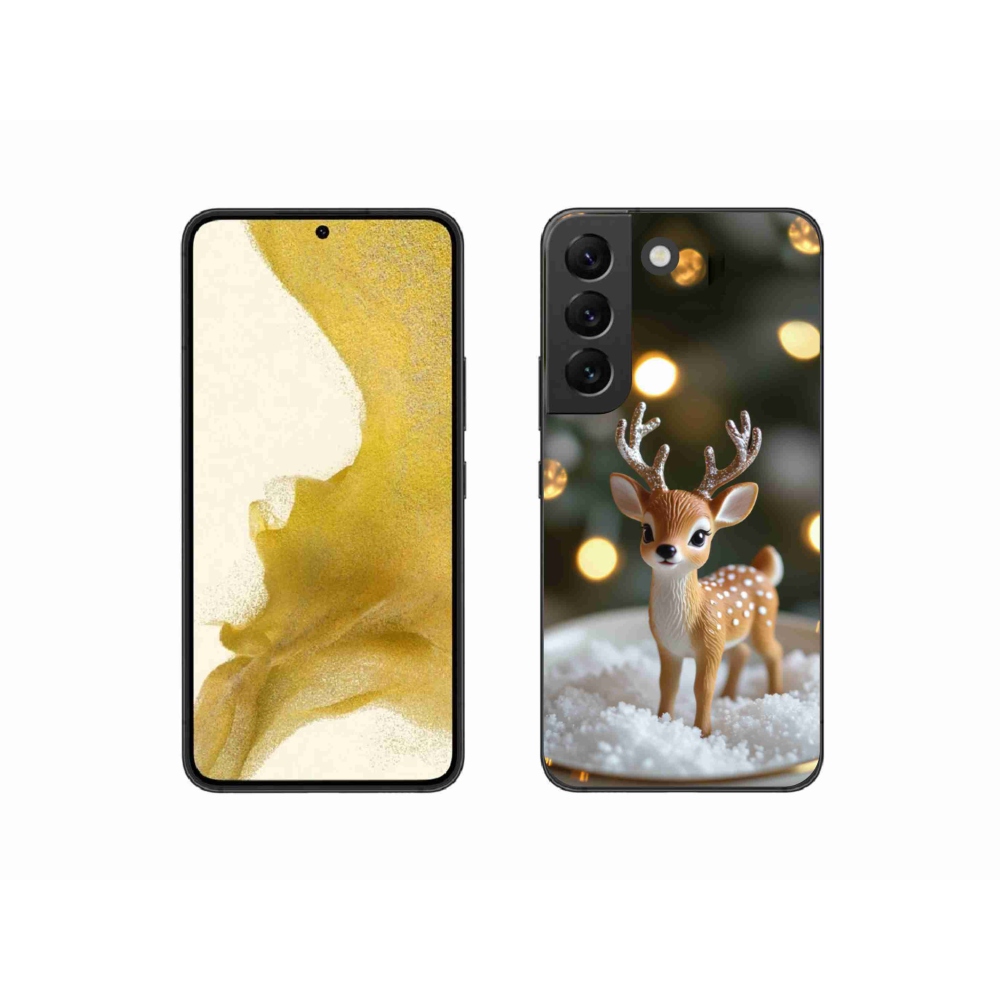 Gélový kryt mmCase na Samsung Galaxy S22 5G - roztomilý vianočný jeleň