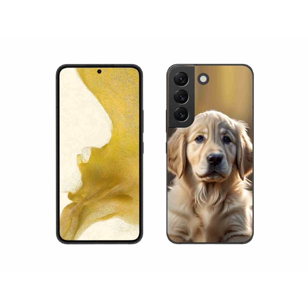 Gélový kryt mmCase na Samsung Galaxy S22 5G - roztomilý zlatý retriever