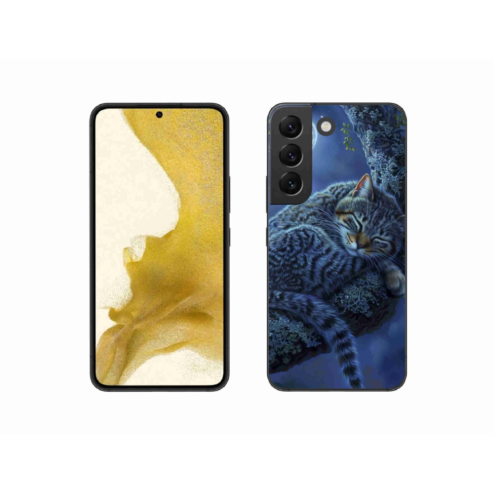 Gélový kryt mmCase na Samsung Galaxy S22 5G - spiaca mačka