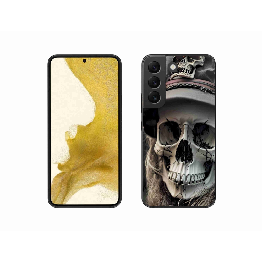 Gélový kryt mmCase na Samsung Galaxy S22 5G - temná lebka