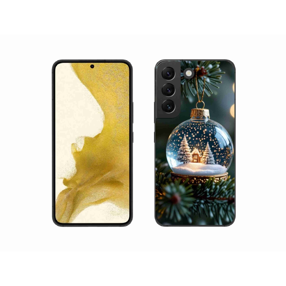 Gélový kryt mmCase na Samsung Galaxy S22 5G - vianočné gule 2