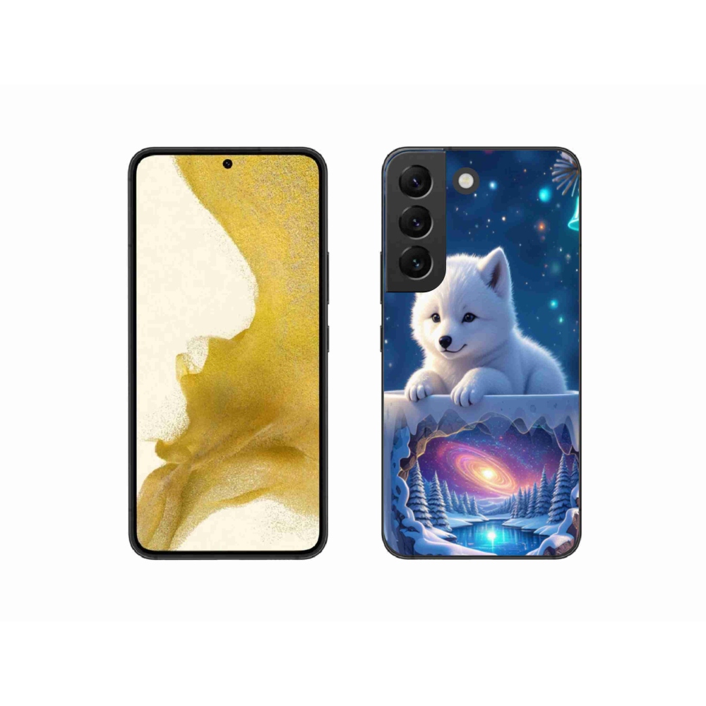 Gélový kryt mmCase na Samsung Galaxy S22 5G - vianočné šteňa