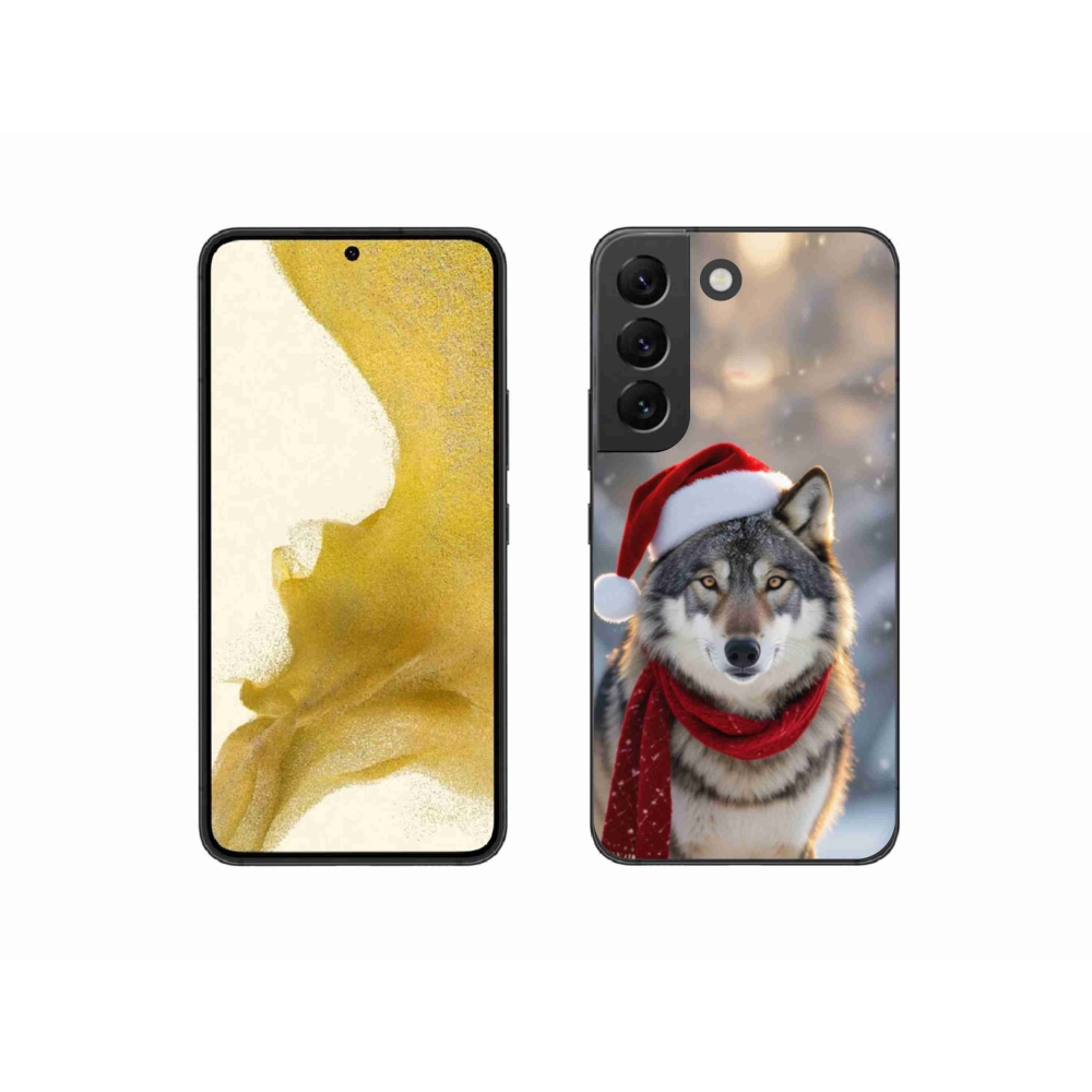 Gélový kryt mmCase na Samsung Galaxy S22 5G - vianočný vlk