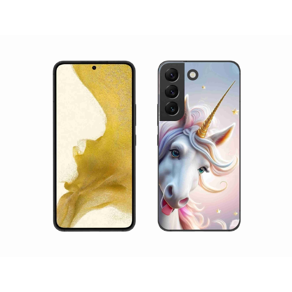 Gélový kryt mmCase na Samsung Galaxy S22 5G - veselý jednorožec