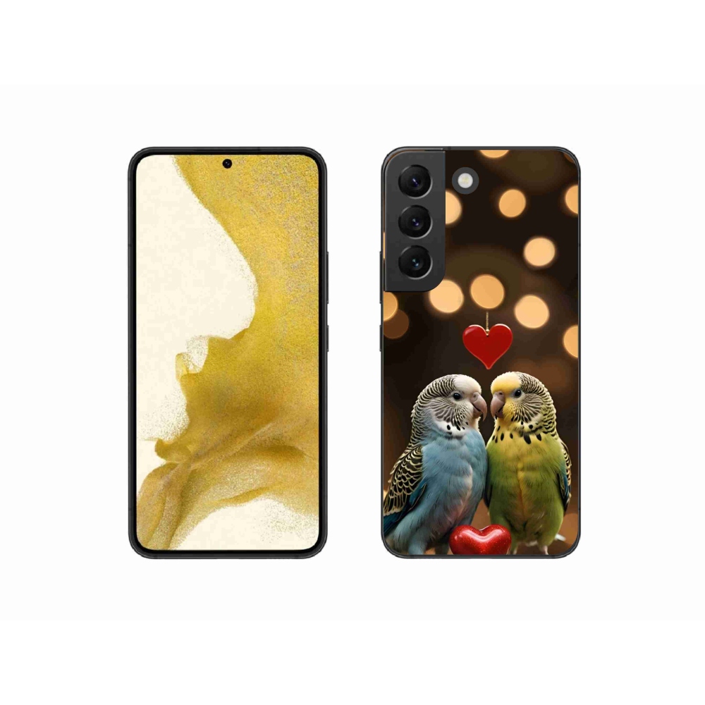 Gélový kryt mmCase na Samsung Galaxy S22 5G - zamilovaní papagáje