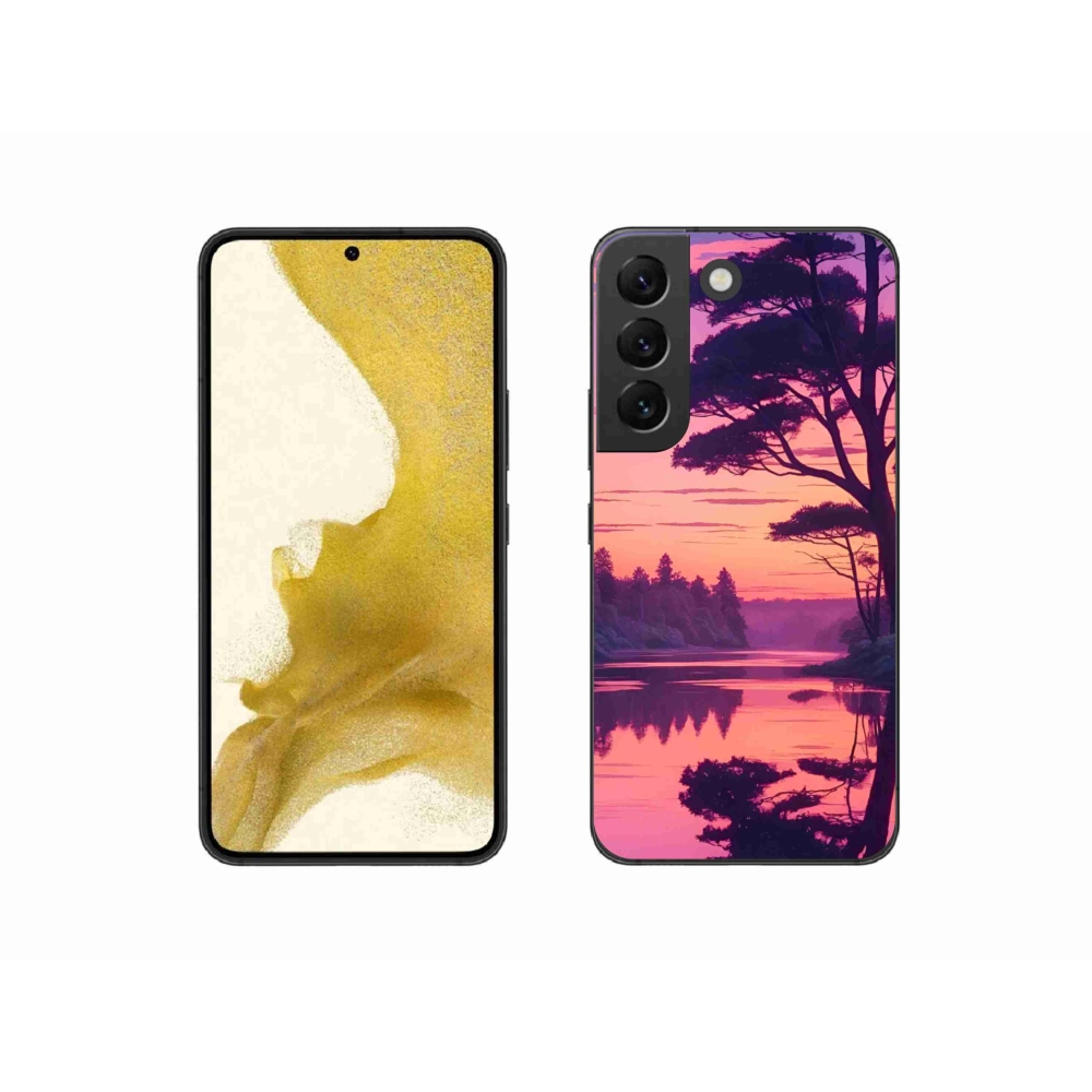 Gélový kryt mmCase na Samsung Galaxy S22 5G - západ slnka nad jazerom