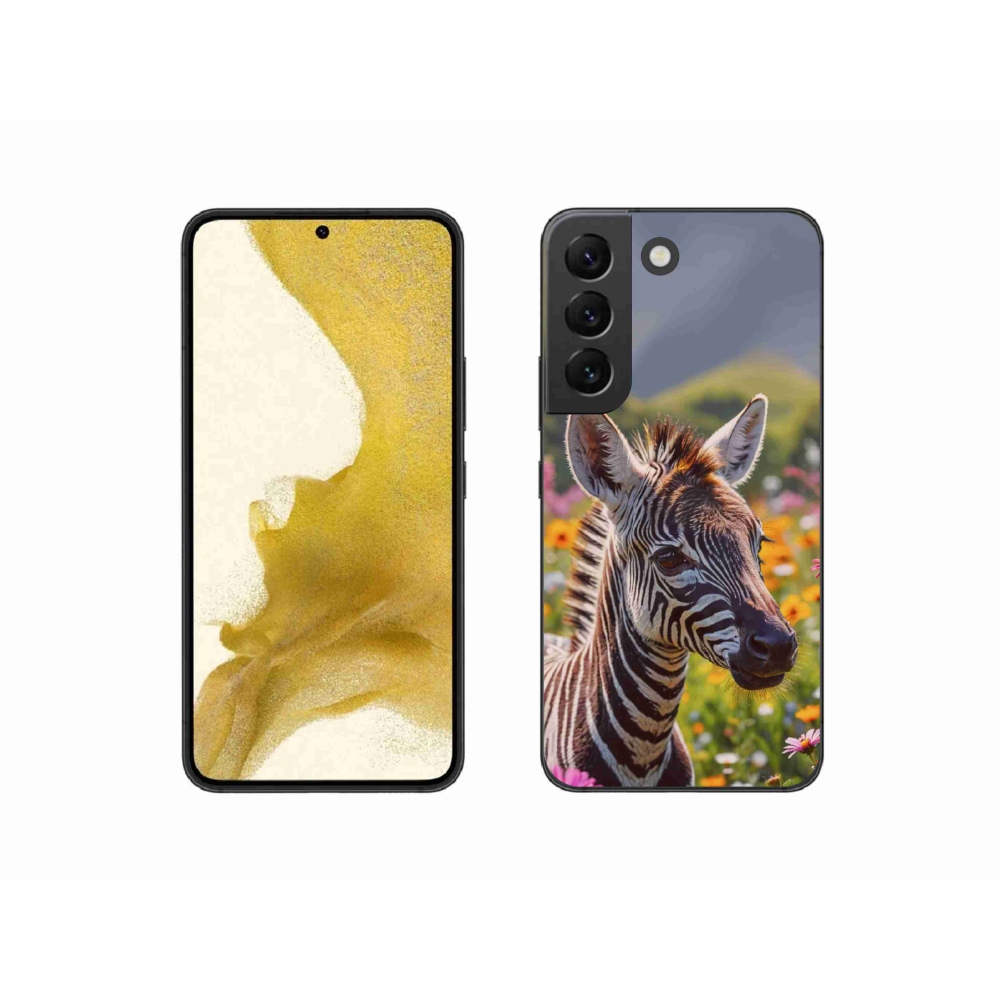 Gélový kryt mmCase na Samsung Galaxy S22 5G - zebra na lúke