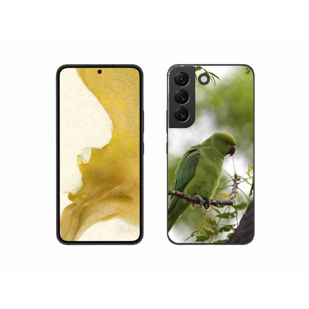 Gélový kryt mmCase na Samsung Galaxy S22 5G - zelený papagáj