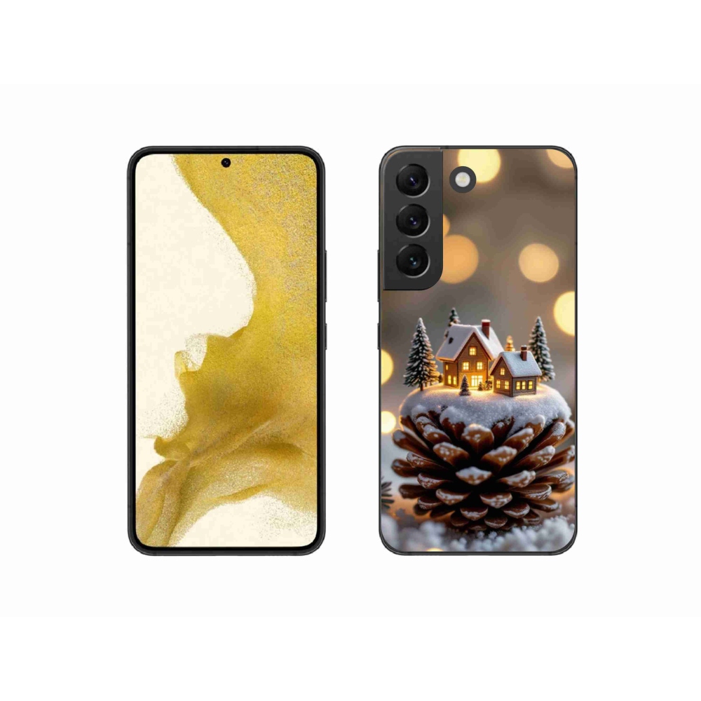 Gélový kryt mmCase na Samsung Galaxy S22 5G - zimná dedinka