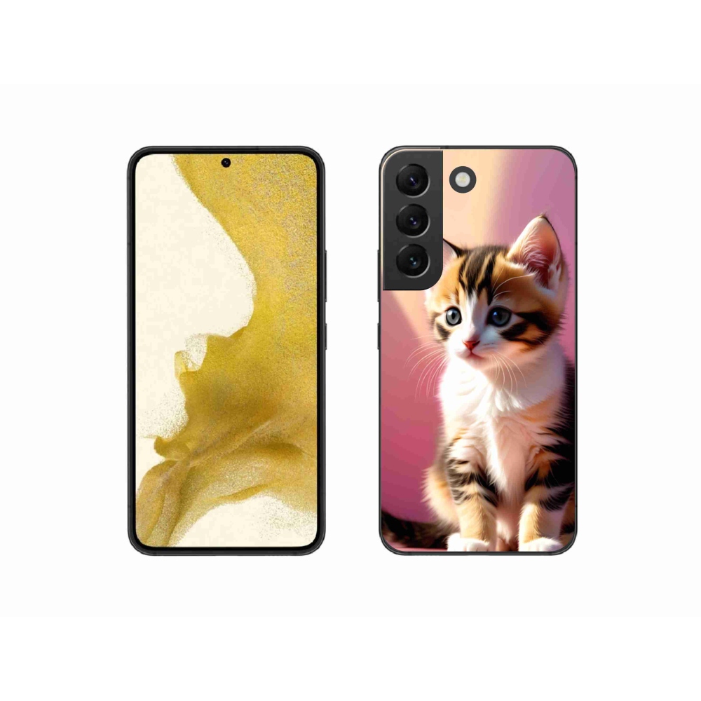 Gélový kryt mmCase na Samsung Galaxy S22 5G - zvedavé mačiatko 2