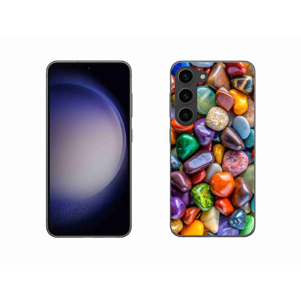 Gélový kryt mmCase na Samsung Galaxy S23 5G - farebné kamienky