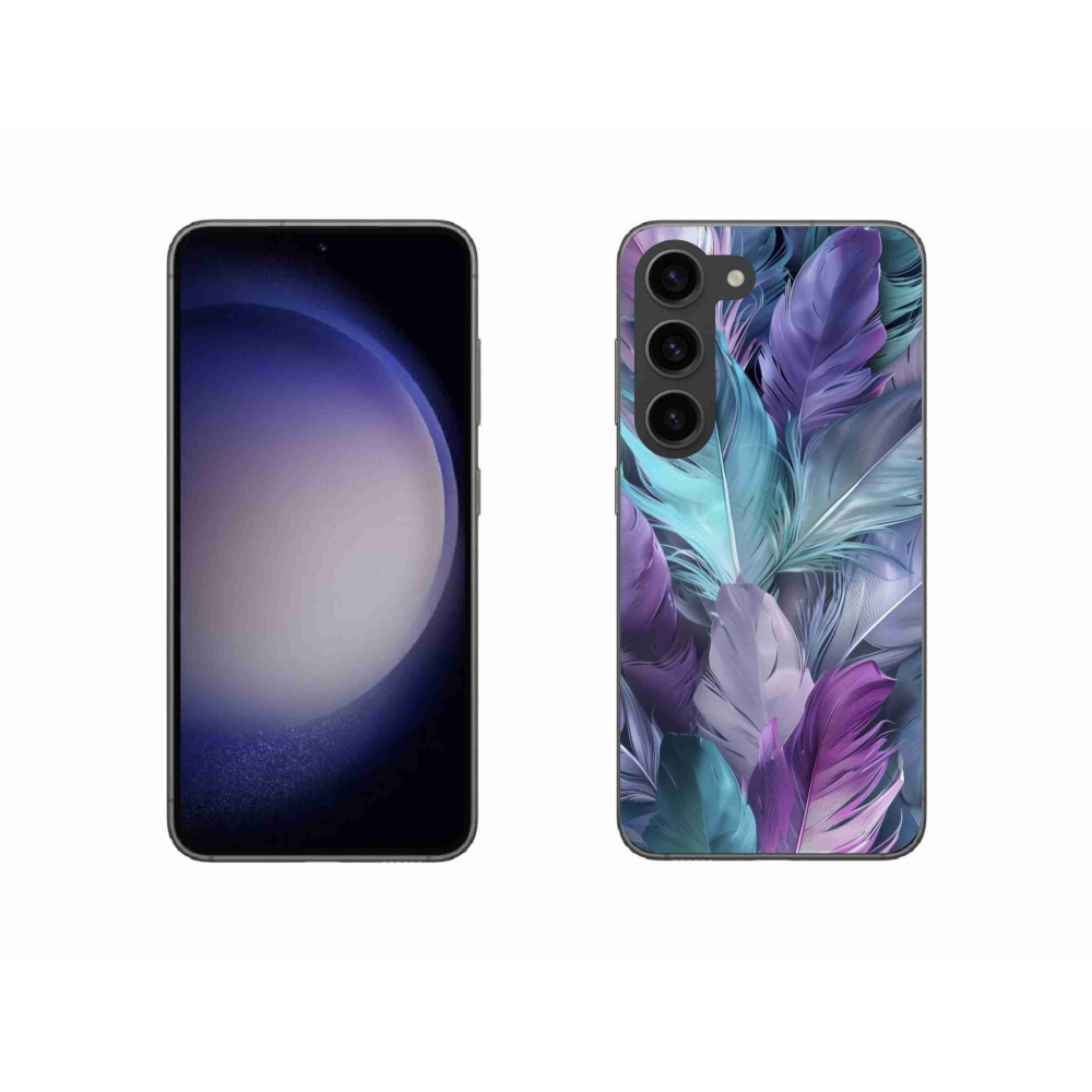 Gélový kryt mmCase na Samsung Galaxy S23 5G - farebné perie 2