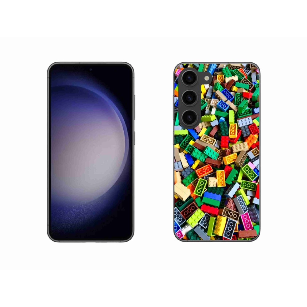 Gélový kryt mmCase na Samsung Galaxy S23 5G - farebné stavebné kocky