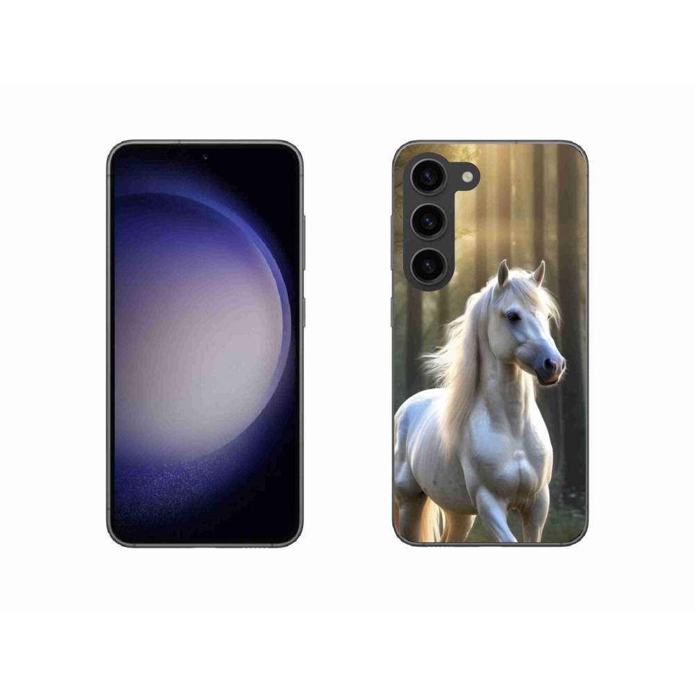 Gélový kryt mmCase na Samsung Galaxy S23 5G - biely kôň 3