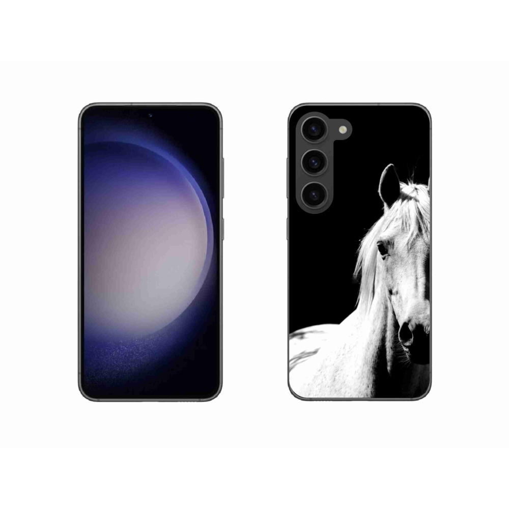 Gélový kryt mmCase na Samsung Galaxy S23 5G - biely kôň 5