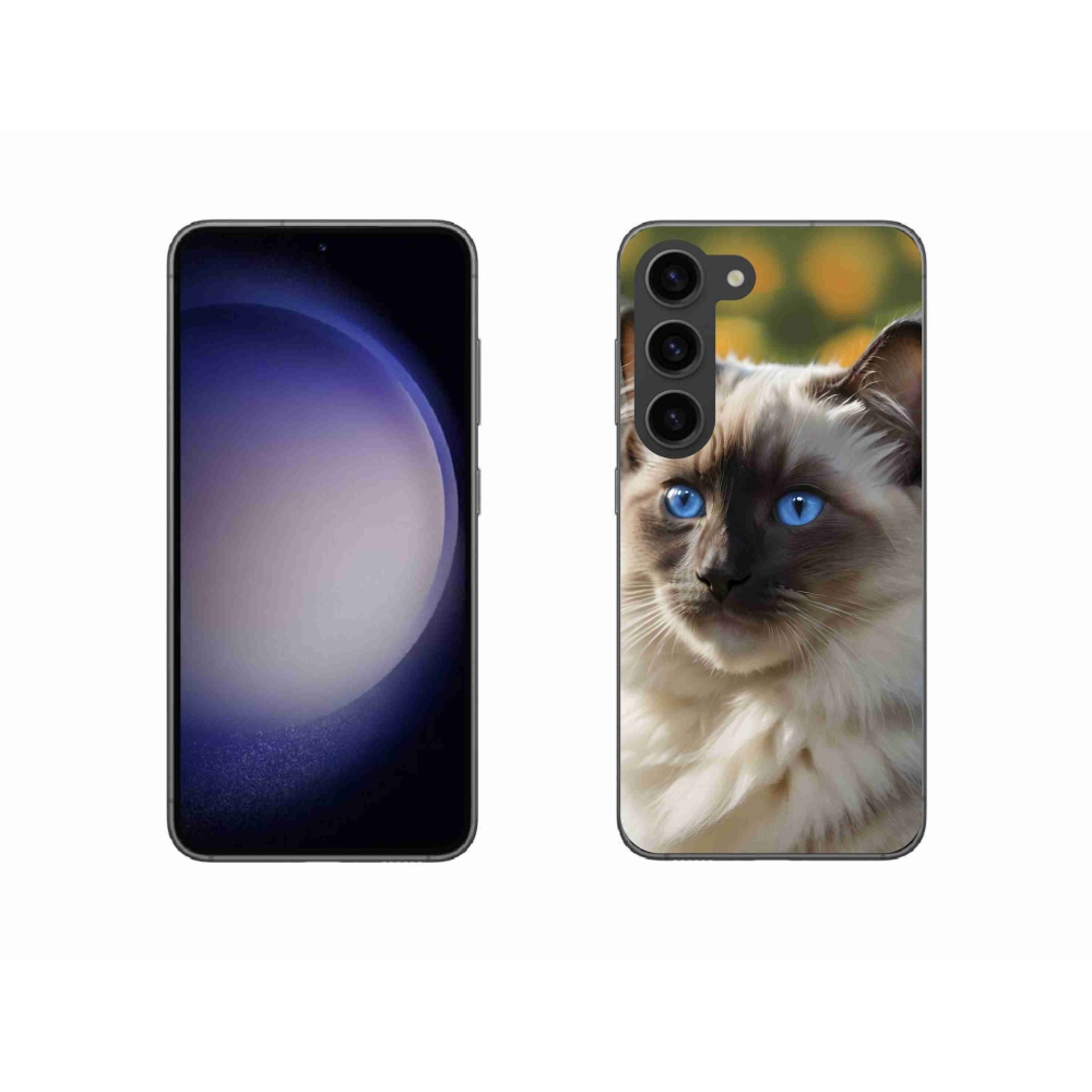Gélový kryt mmCase na Samsung Galaxy S23 5G - biely ragdoll