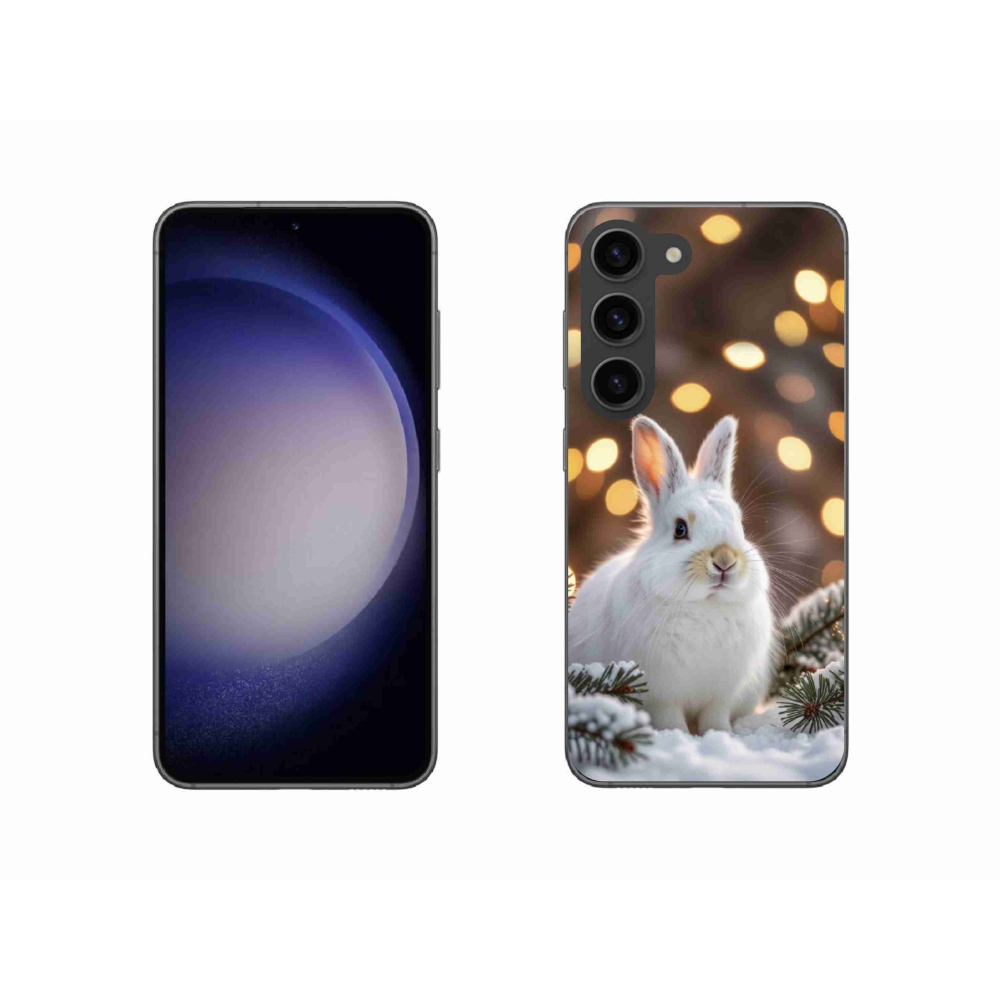 Gélový kryt mmCase na Samsung Galaxy S23 5G - biely zajac