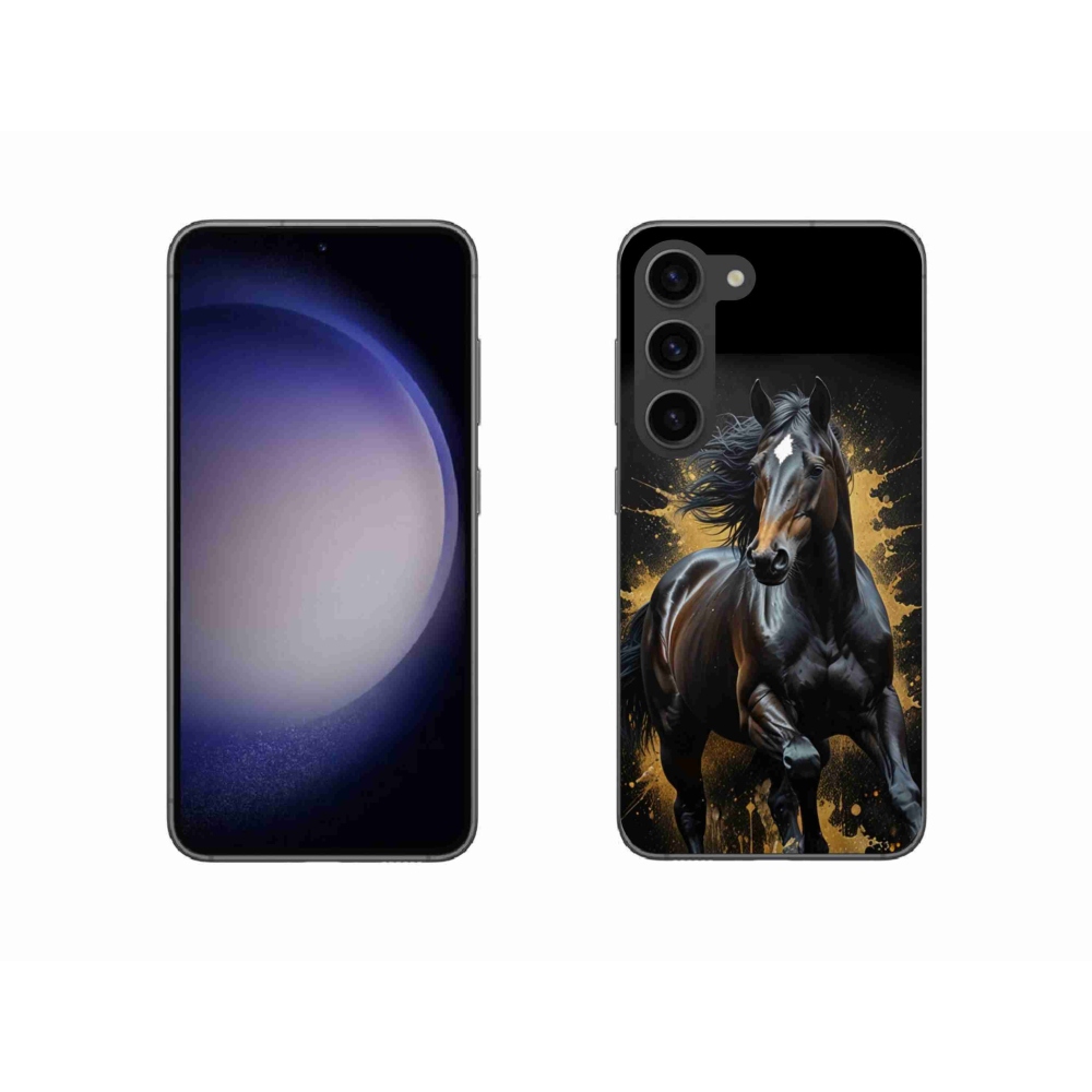 Gélový kryt mmCase na Samsung Galaxy S23 5G - elegantný čierny žrebec