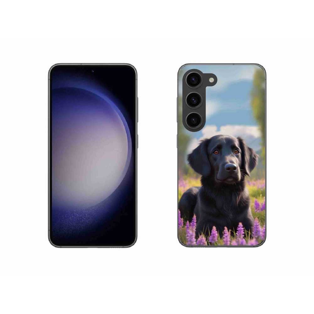 Gélový kryt mmCase na Samsung Galaxy S23 5G - elegantný čierny retriever
