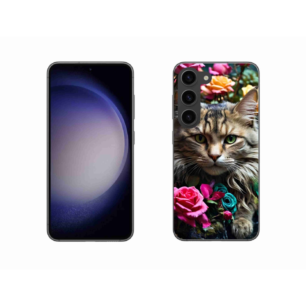 Gélový kryt mmCase na Samsung Galaxy S23 5G - mačacie pohľad 2