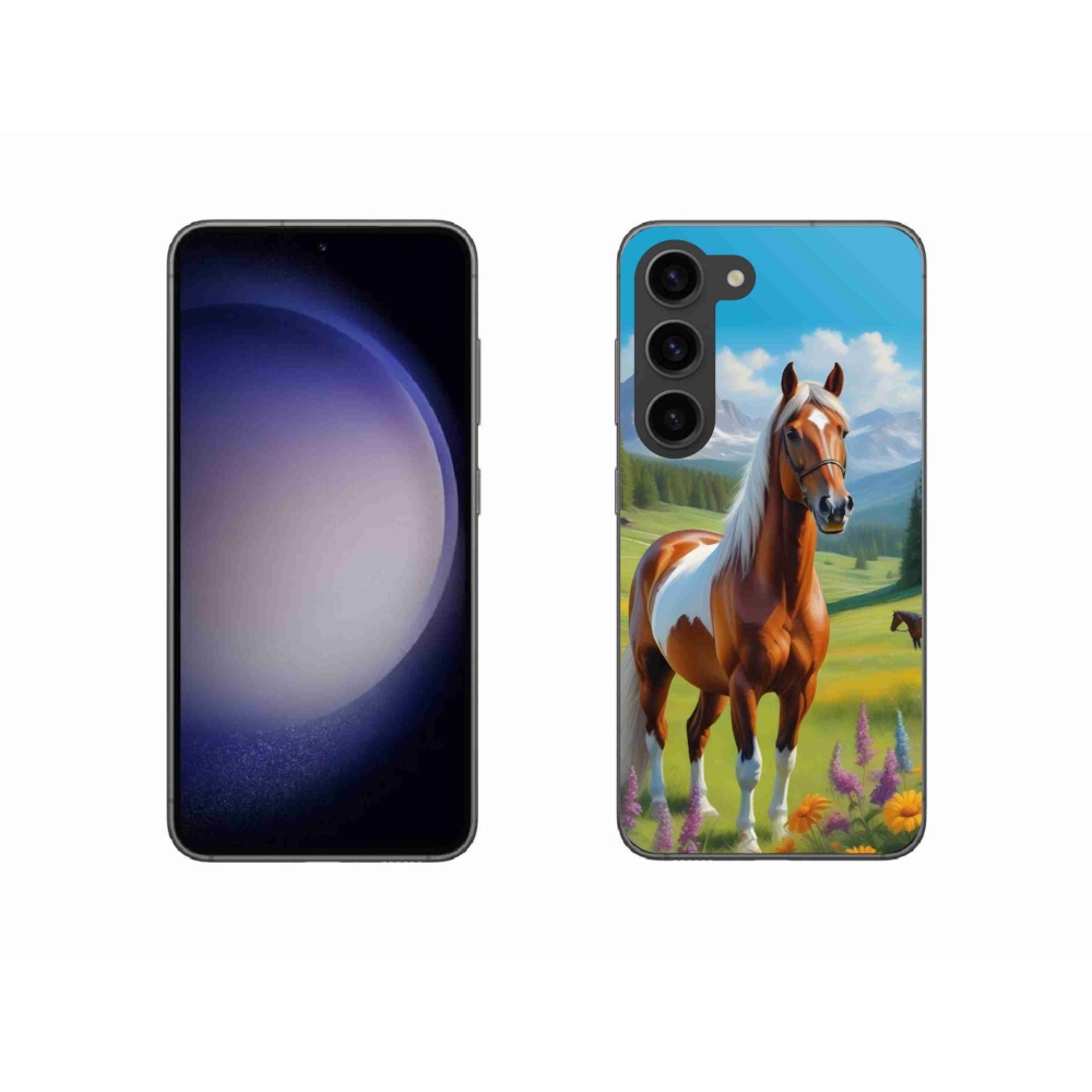 Gélový kryt mmCase na Samsung Galaxy S23 5G - kôň na lúke