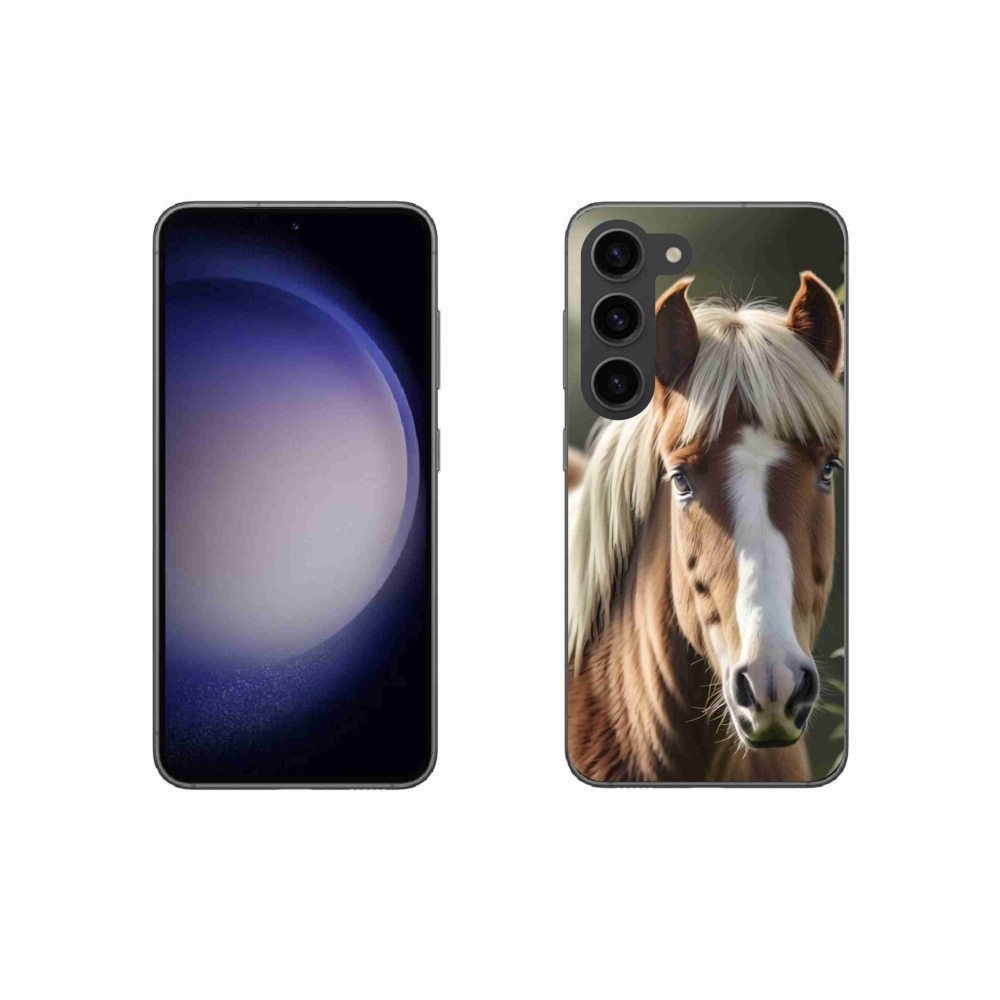 Gélový kryt mmCase na Samsung Galaxy S23 5G - kôň so svetlou hrivou