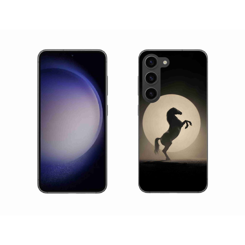 Gélový kryt mmCase na Samsung Galaxy S23 5G - kôň v siluete