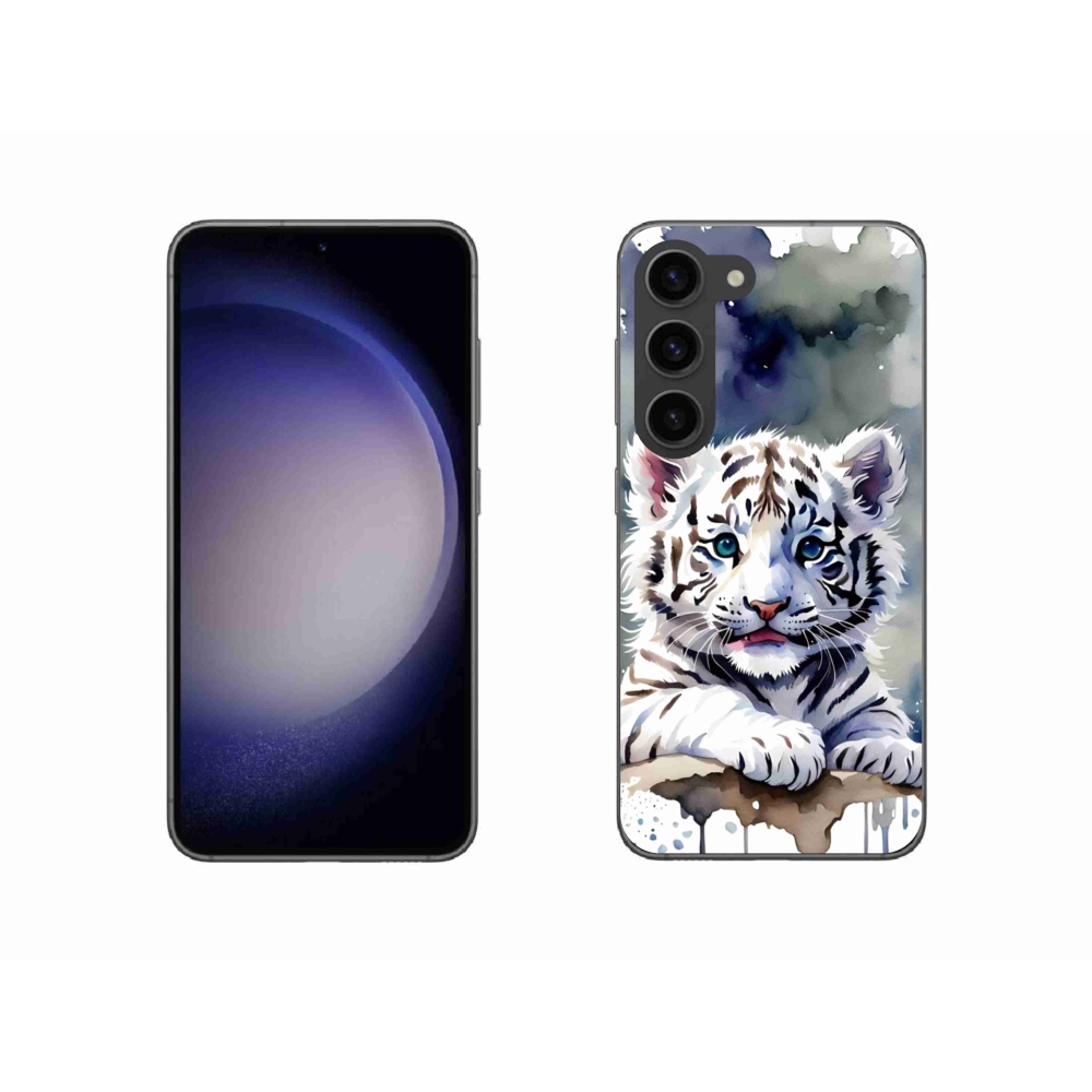 Gélový kryt mmCase na Samsung Galaxy S23 5G - mláďa bieleho tigra