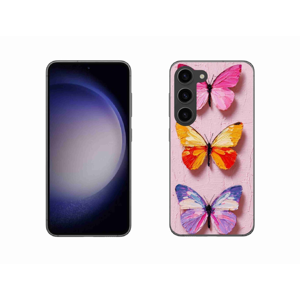 Gélový kryt mmCase na Samsung Galaxy S23 5G - motýlia trojica