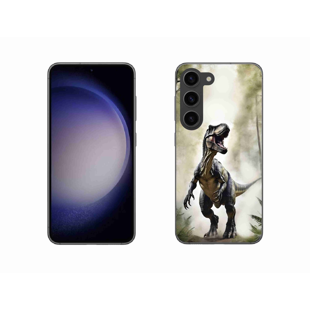 Gélový kryt mmCase na Samsung Galaxy S23 5G - naštvaný T-Rex