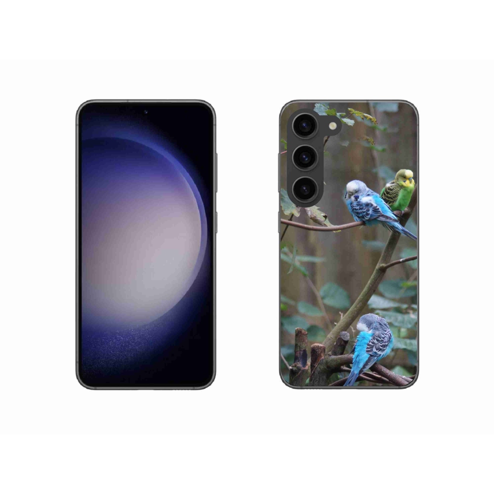 Gélový kryt mmCase na Samsung Galaxy S23 5G - papagáje na vetve