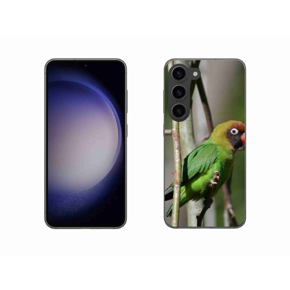 Gélový kryt mmCase na Samsung Galaxy S23 5G - papagáj agapornis