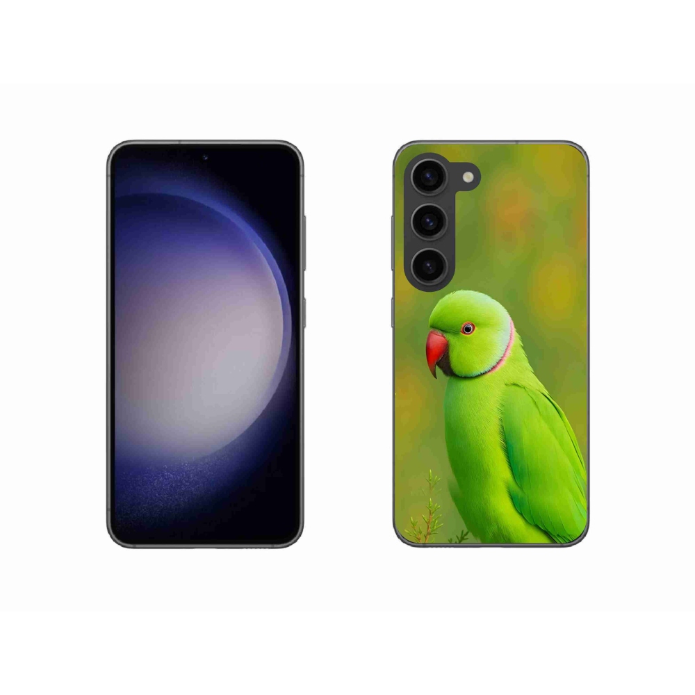 Gélový kryt mmCase na Samsung Galaxy S23 5G - papagáj alexander 2