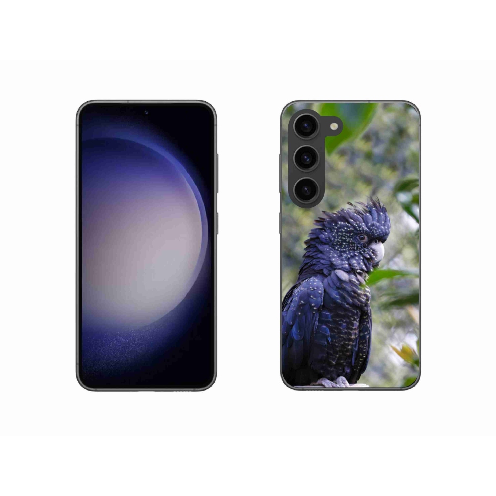 Gélový kryt mmCase na Samsung Galaxy S23 5G - papagáj kakadu čierny