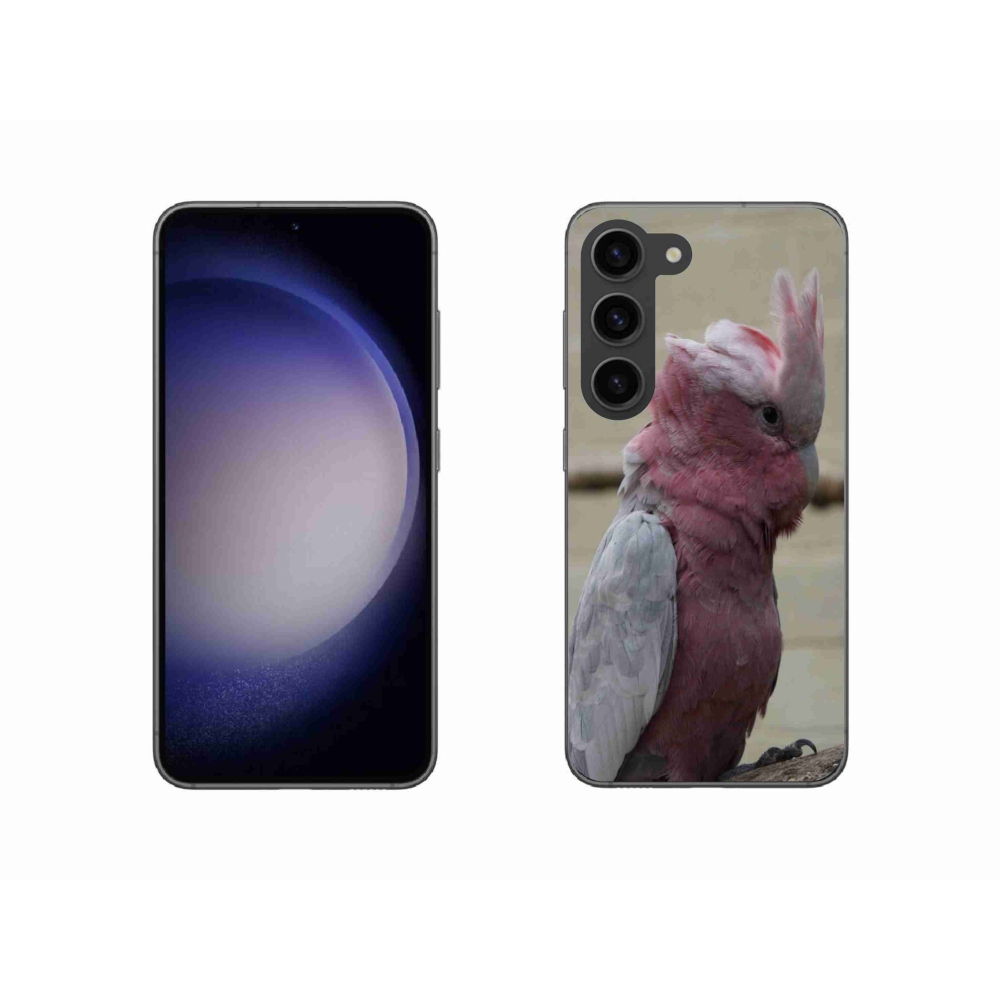 Gélový kryt mmCase na Samsung Galaxy S23 5G - papagáj kakadu ružový