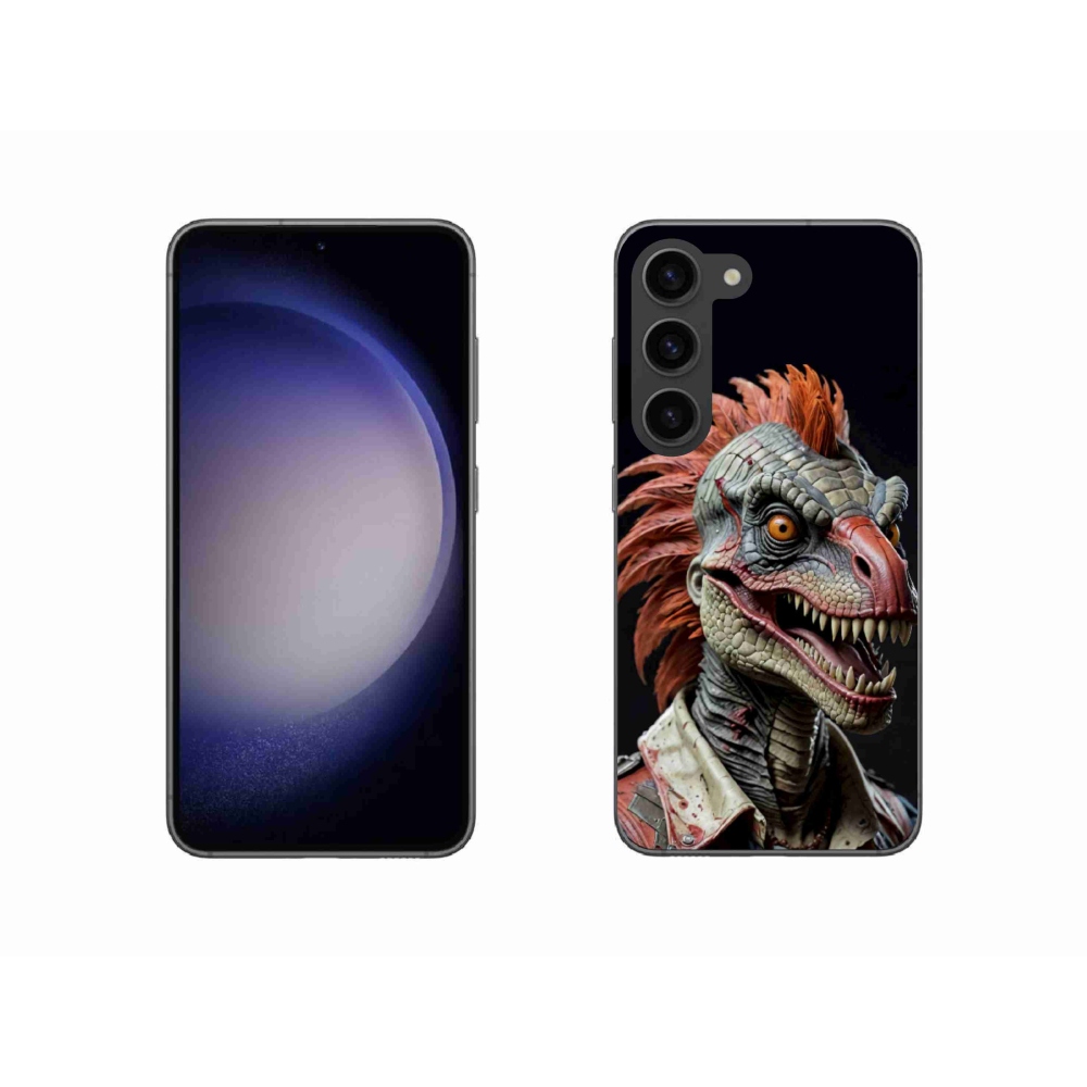 Gélový kryt mmCase na Samsung Galaxy S23 5G - punk dinosaurus