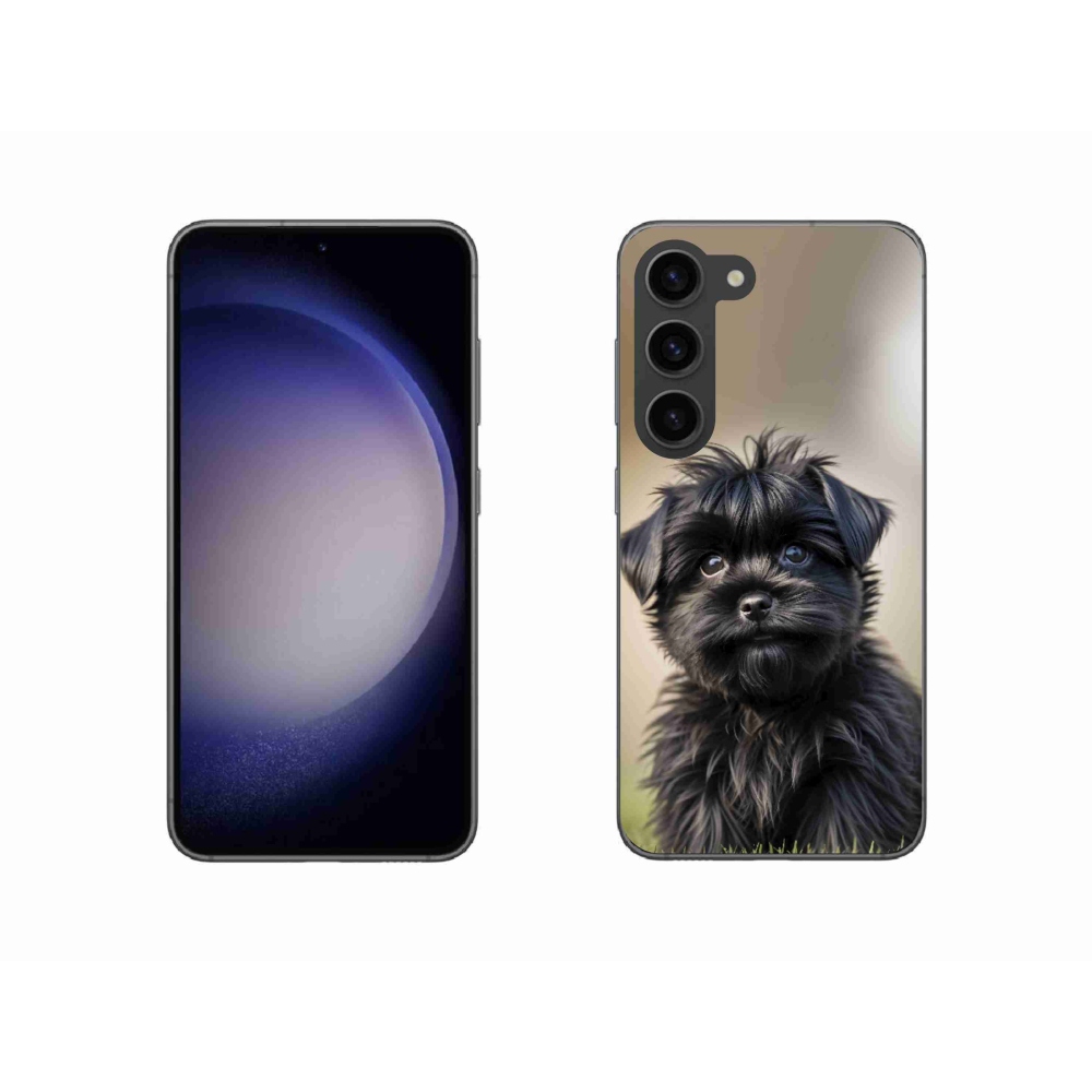 Gélový kryt mmCase na Samsung Galaxy S23 5G - roztomilý čierny psík